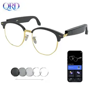 Qrd Gs-16 Ai Smart Bluetooth-compatible Glasses, Anti-Fatigue Protection, Polarized Lenses, Lightweight Design, Sports Style, Compatible with Bluetooth-compatible, Wearable Smart Glasses