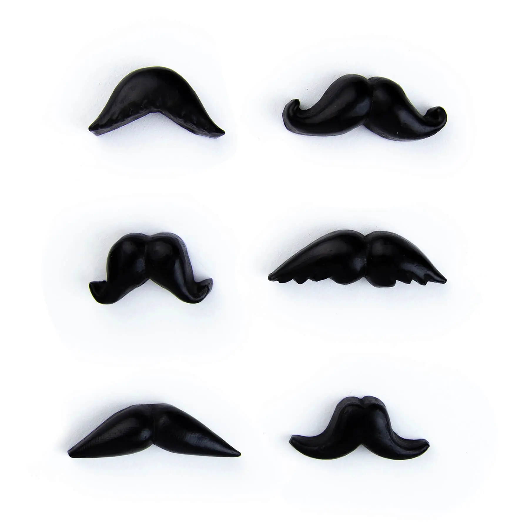 colorful MUSTACHE magnets s/6