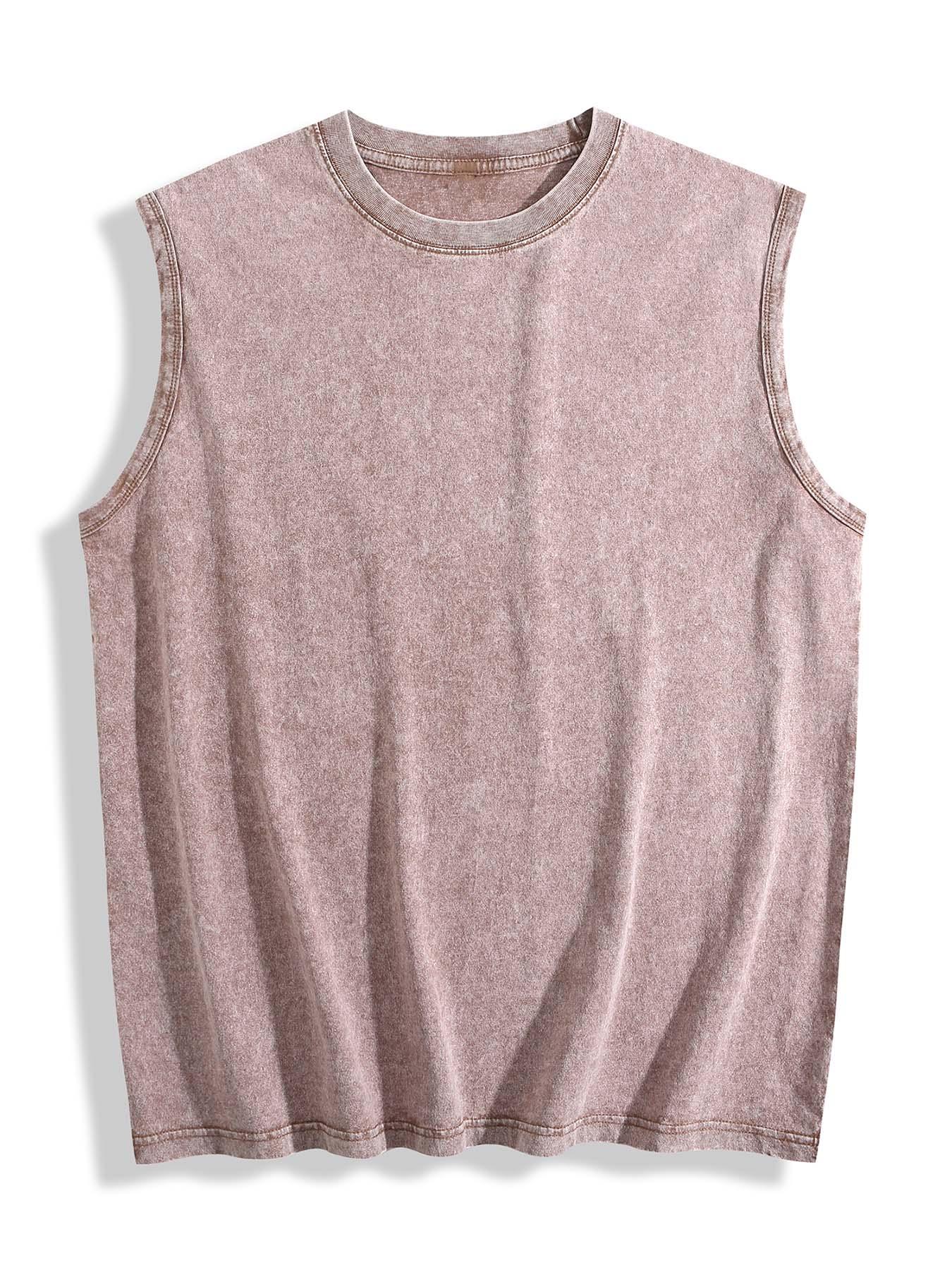 2-4 Pack Heavy Washed Cotton Tank Men's Thick Yet Breathable 5 No-Brainer Colors Holds Its Shape