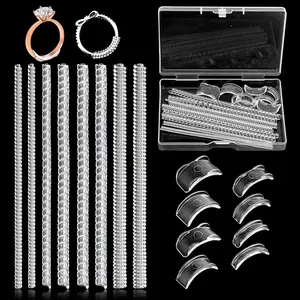 Ring Size Adjuster for Loose Rings, Invisible Ring Size Adjuster Fits Any Ring, 16 Pack 2 Styles, 8 orted Sizes, Insert and Spiral Ring Adjuster