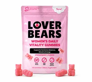 Lover Bears Women's All Natural Gluten Free Herbal Blend Supplement Gummies, Ashwagandha-Infused Energy Stamina Supplement, Lab-Tested for Quality, All Natural Supplement, Energy Stamina Supplements