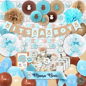 Teddy Bear Boy Baby Shower Decor Set – It’s a Boy