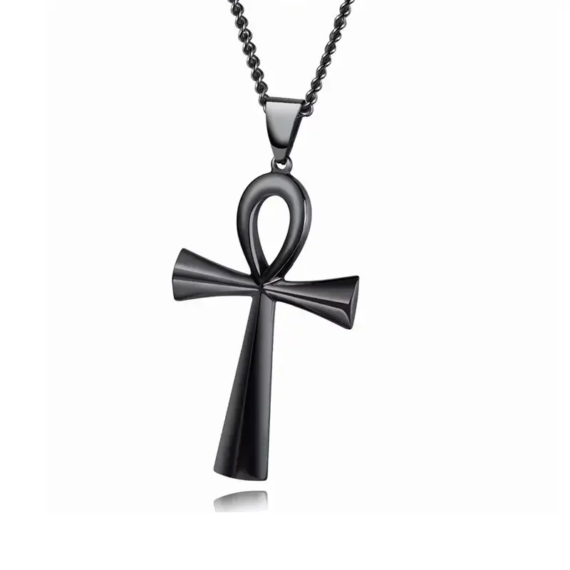 New Bow Necklace  Glossy Ancient Egyptian Cross Men's Necklace Pendant Domineering