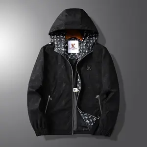 Men's Light Luxury Plus Size Long-Sleeve White Hooded Jacket - Trendy Loose Oversized Casual Spring Coat