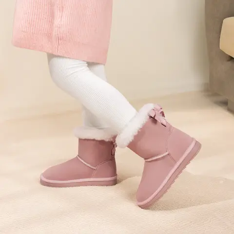 DREAM PAIRS Girls' & Boys' Classic Toddler Ankle Winter Boots (3-5 Years), Round Toe, Side Zipper, Plush Fur Lining, Grippy Slip-Resistant Tread, Cozy for Play & Parties, Indoor/Outdoor Ok