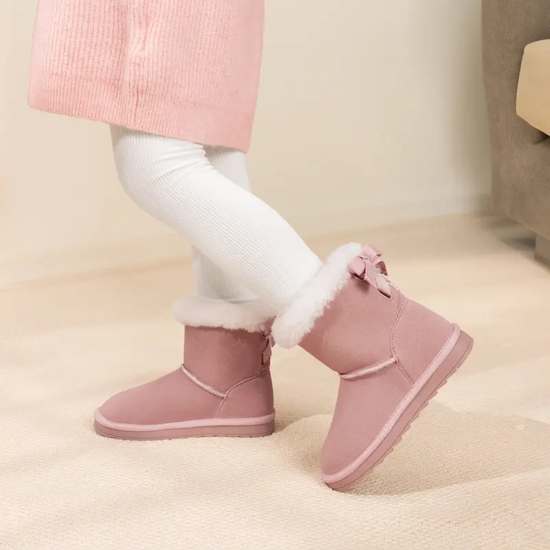 DREAM PAIRS Girls' & Boys' Classic Toddler Ankle Winter Boots (3-5 Years), Round Toe, Side Zipper, Plush Fur Lining, Grippy Slip-Resistant Tread, Cozy for Play & Parties, Indoor/Outdoor Ok