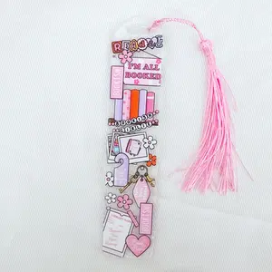 Bookish Girlie Glitter Acrylic Bookmark