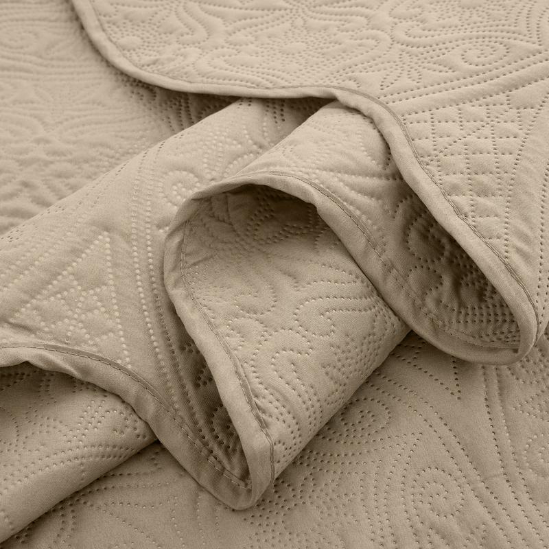 【 Weekly Picks 】Imperial Homeware Floral Ultrasonic 3 Pieces Quilted Bedspread Set Lightweight Bedspread Coverlet for All Seasons, Soft Microfiber Bedding with Pillow Shams Twin, Queen, King Sizes Machine Washable