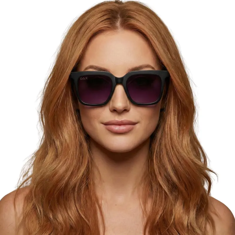DAX EYEWEAR Dani Sunglasses - Large Square TR90 Frames with TAC Polarized UV 400 Lenses for Style & Performance