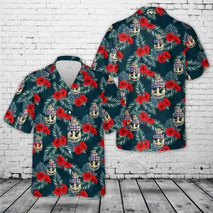 US Navy USN Chiefs Pride CPO Boriken Chief Hawaiian Shirt, Hawaiian Shirt for Men Dad Navy Veteran, Trendy Hawaiian Shirt for Men and Women, All over Print Hawaiian Perfect for Beach, Vacation, or Casual Summer Outfit