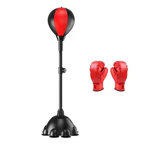 Punching Bag Set for Kids/Teenager, Speed Boxing Ball with Adjustable Height Stand, Training Gloves for Age 3 4 5 6 7 8+ Years Old