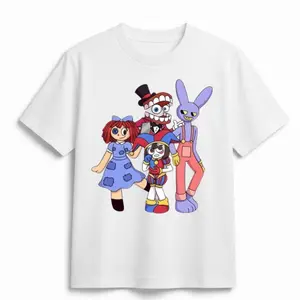 The Amazing Digital Circus Tee | Cartoon Graphic T-Shirt | Colorful Animation Streetwear Shirt | Unisex Cotton Tee | Digital Circus Fan Gift