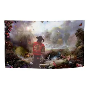 Garden Of Eden Tapestry, Hip Hop Singer Tapestry, Wall Hanging Banner for Home Decor, Party Decoration, Tapestry Room Decor, Holiday Decoration, Tapestry Wall Mural, Boho Floral Design, Durable Decorative Flower Pattern Tapestry