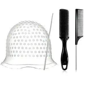 Professional Hairdressing Tool Set, Hairdye, 4pcs/10pcs/15pcs/18pcs, Dye Cap, Bowl Stirring Rod, Coloring Brush, Salon & Home Use