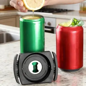 Manual beer bottle opener, Beverage can opener - Ergonomic design, durable and rust resistant, suitable for home, bar, kitchen use - Portable energy drink can and bottle opener tool, metal appearance, sturdy structure, party drinking utensils