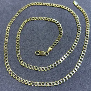 Cadena Cubana 2 tonos 18” hueca 5.2g 14k.                 Cuban Chain 2 tones 18” hollow 5.2g 14k