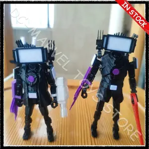 In Stock 3d Printed Dummy13 Titan Tv Man Q-Version Skibidi Chain Joint Mobility Action Figure Decoration Accessory Custom Toys
