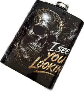 I See You Lookin’ Funny Stainless Steel Flask – 8 oz Adult Gift