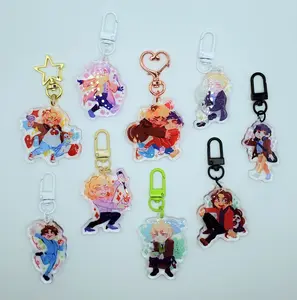 Anime Country Personified Glitter Acrylic Charms