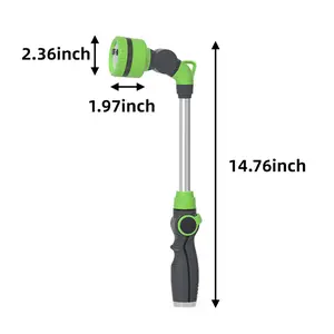YESTAR Garden Hose Wand Sprayer, 180° Adjustable Watering Wand with Stainless Steel Extension Rod, Multifunctional Nozzle for Lawn Garden Plant Watering