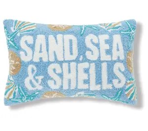14" x 22" Sea Sand & Shells Pillow by Valerie