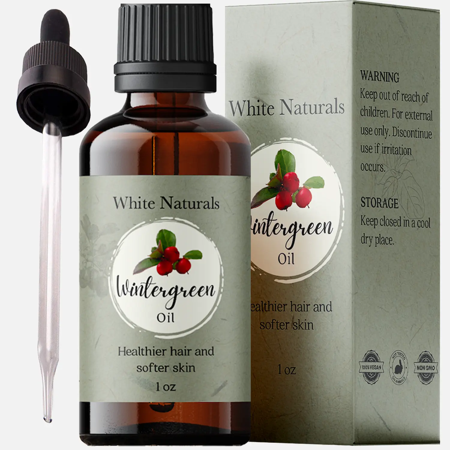 Wintergreen Essential Oil,100% Pure Natural Organic Therapeutic Grade for Aromatherapy Diffuser, Winter Green Oil for Inhalation Therapy, DIY Soap Candle Making, Refreshing, Crisp & Woodsy Scent