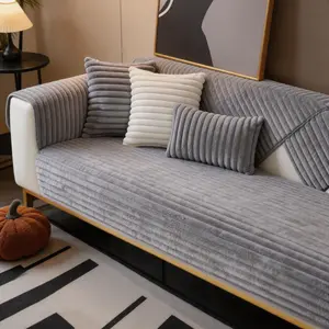 2026 New Nordic Style Plush Sofa Mat — Cat Scratch Protection, All-Season Full Sofa Cover for Living Room Furniture Decoration. Removable and washable, easy to store. Bare-feel invisible fit with no seams and non-slip grip; retains the original sofa shape