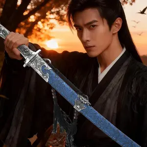 Gemstone Blue Half-Moon Prop | Holiday Gift & Boyfriend Present | Cosplay, Decoration & Collectible