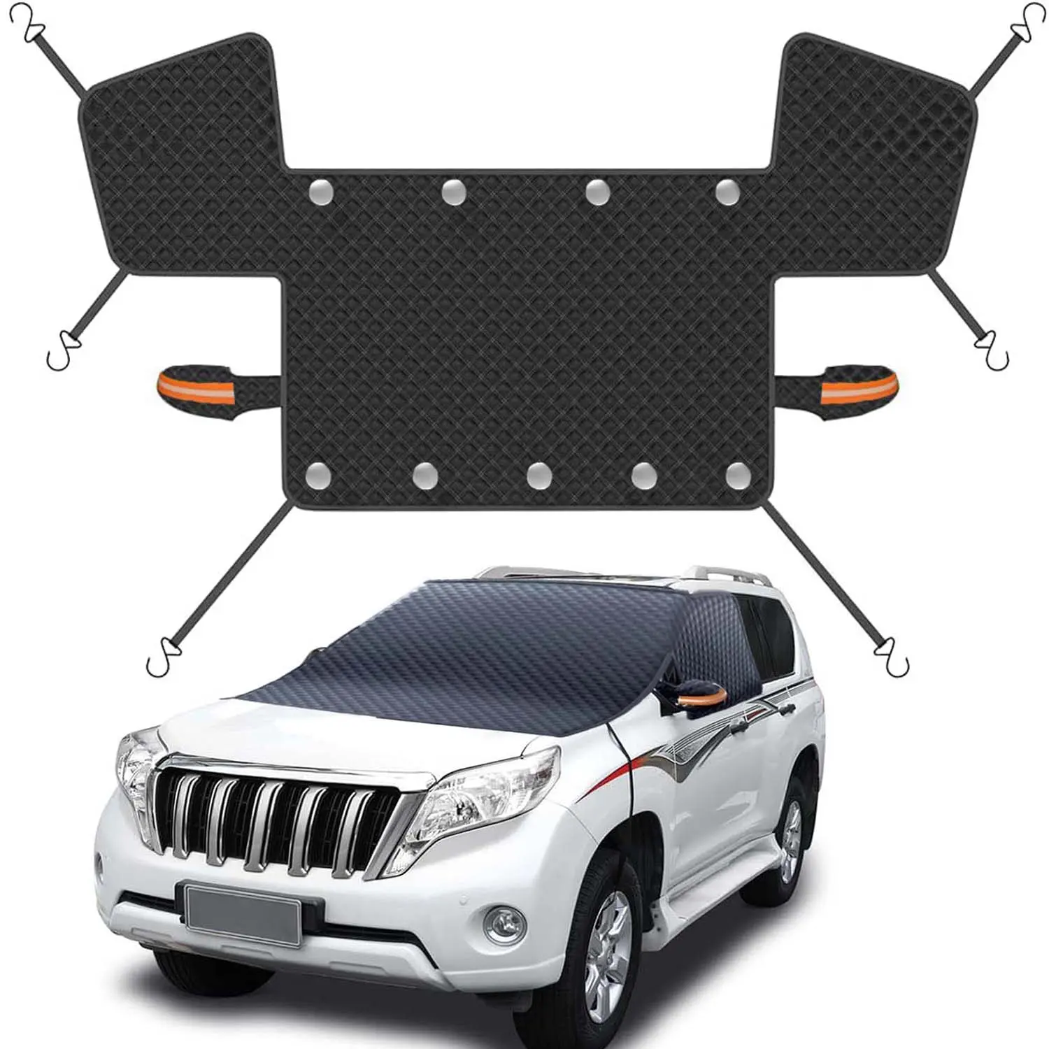 Car Windshield Snow Cover, All Season 123"x 47" Windshield Snow Cover, Windshield Snow Frost Ice Cover, Heavy Duty Windproof Waterproof UV Resistant, Fit for Cars, SUV, Vans, Truck