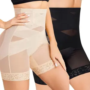 Women Shapewear Tummy Control Body Shaper High- Belly Cross Design, Control Waist Buttocks, Butt Lifting, Breathable Mesh Fabric, Perfect for Daily/ Yoga
