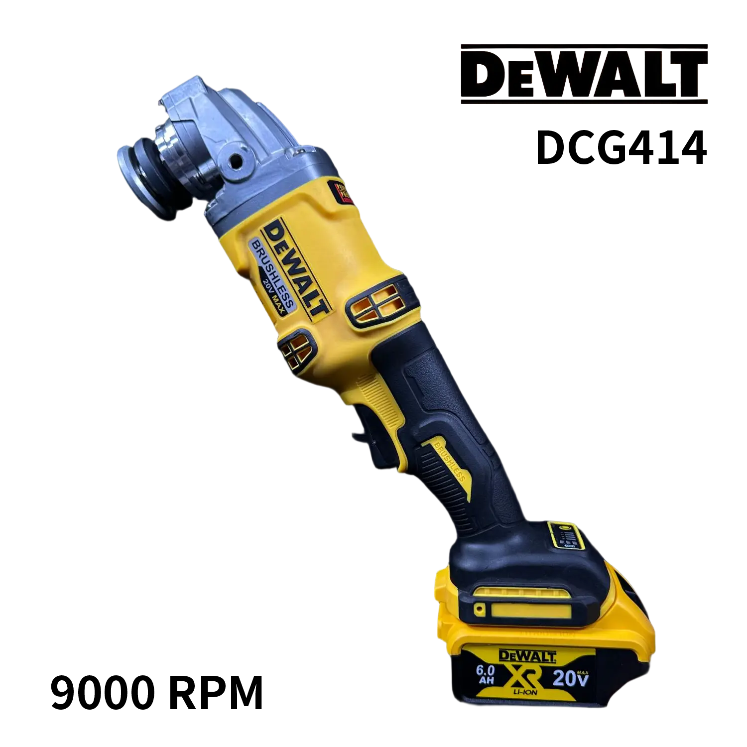 Dewalt 20V Cordless Angle Grinder (DCG414) - 125mm Disc Diameter, Heavy-Duty Surface Prep Tool for Professional Construction Site Cutting, Grinding grind torque high rechargeable milwaukee m18 fiw212 high torque impact brushless level kit