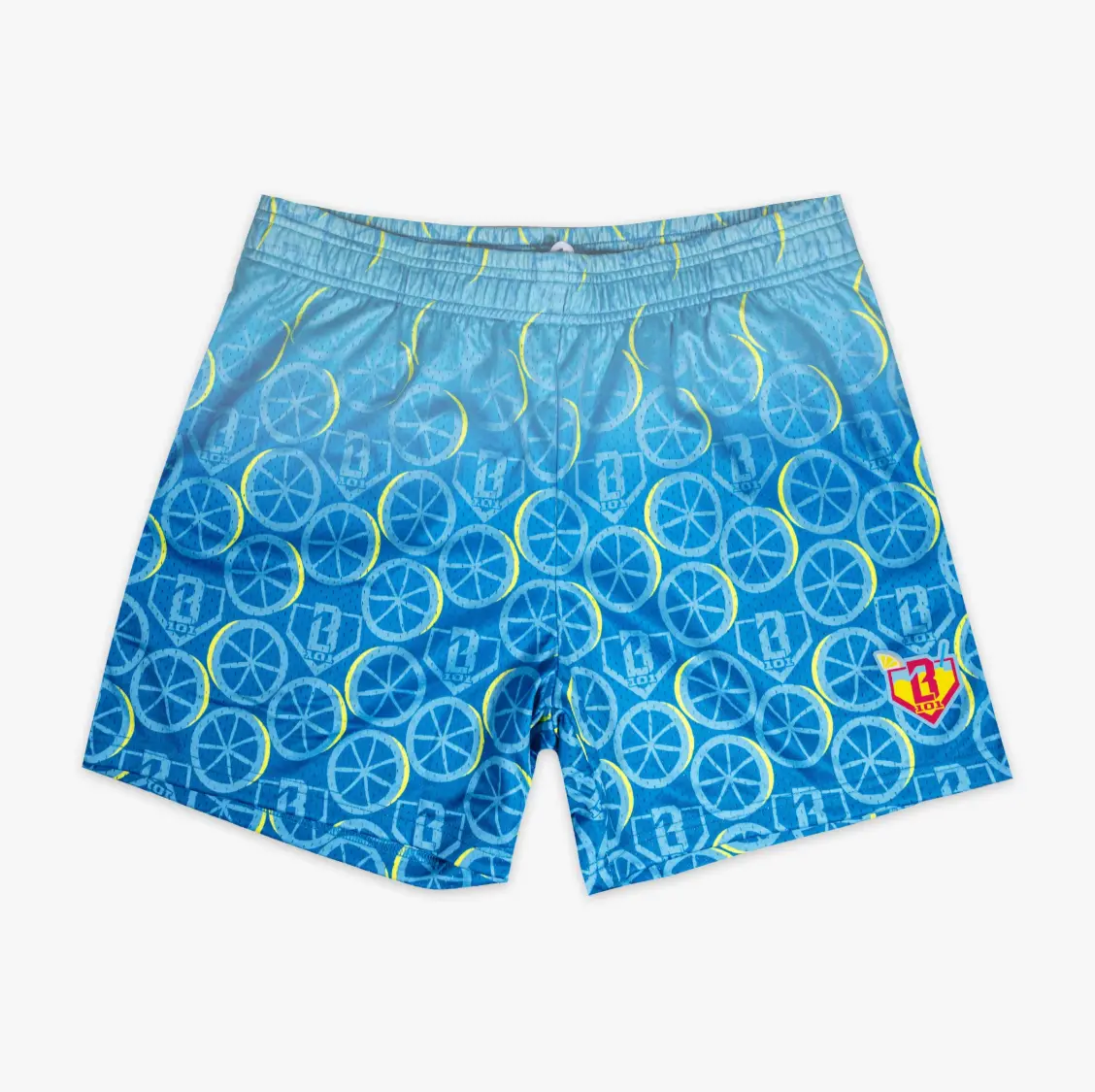 Baseball Lifestyle 101 Lemonade Splash Shorts, New Collection Athletic Mesh Shorts for Youth & Adults, Baseball Summer Shorts, Streetwear Sportswear Activewear