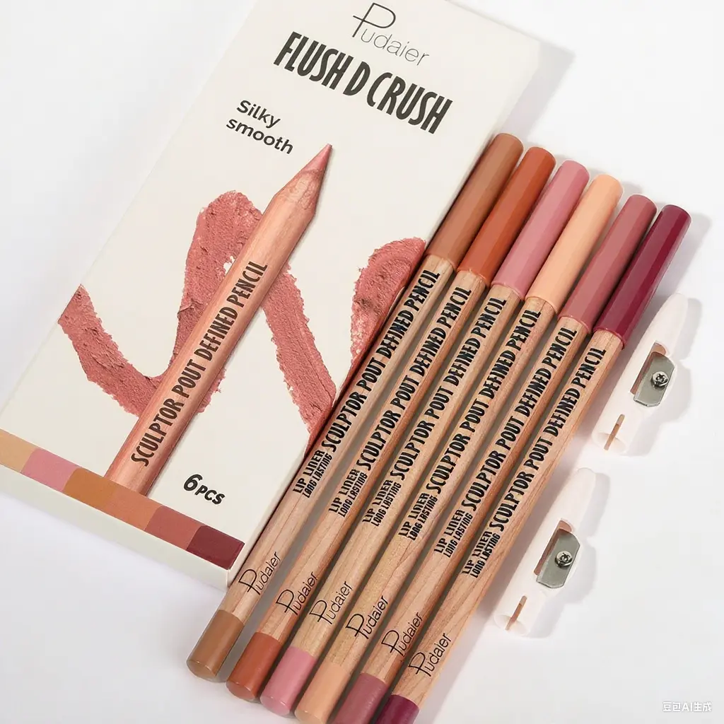 Lip Liner Set 6pcs 18 Shades Waterproof