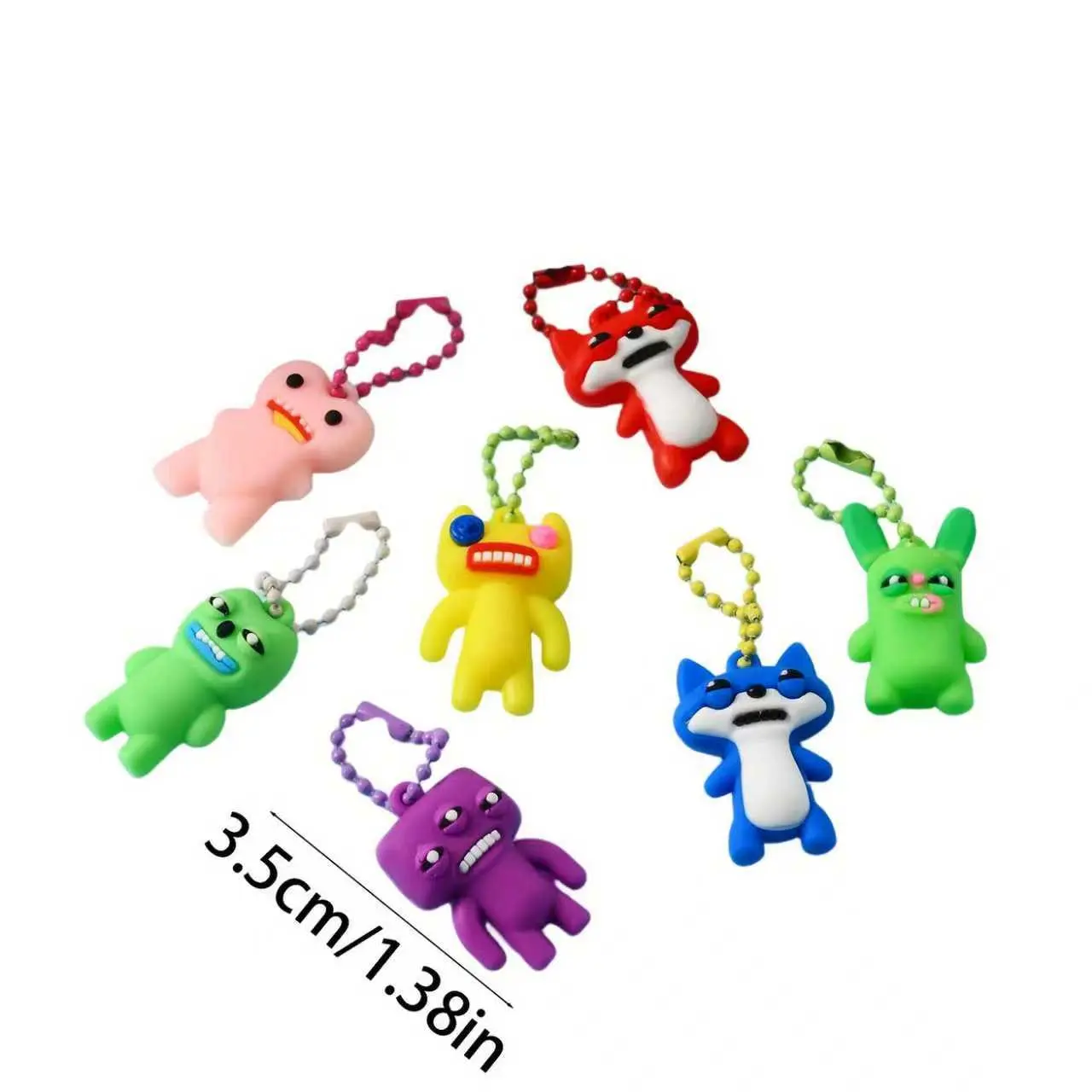 24 Pcs Cute Monster Keychain Mini Figure Set 3.5cm - TikTok Shop