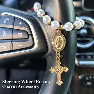 rosary for cars, Steering Wheel Rosary Charm Accessory, for mirror, virgen de guadalupe car hanging, car accessories,mirror hanging