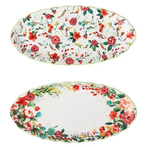 The Painted Meadow 2-Piece Ceramic Platter Set Serving