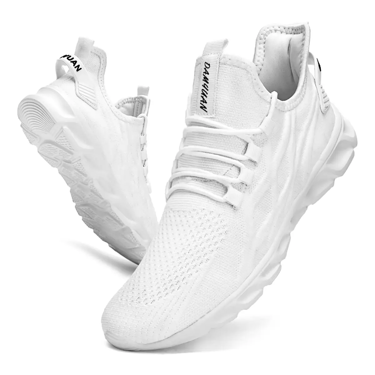 Women's lace-up low-top breathable walking shoes, casual and comfortable ankle socks, knitted breathable running shoes, everyday wear