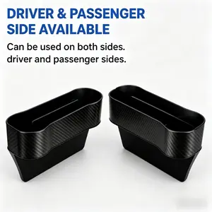 Car Seat Gap Filler with Cup Holder, Automatic Storage Bag for Center Console Side and Rear Safety Seat Use