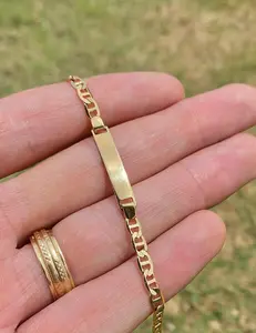 Baby ID Bracelet 5.5" Free Engraving Mariner Chain Gifts Kids