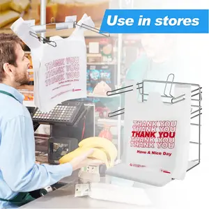 Commercial plastic bag place holder, convenient for customers to pack goods at checkout, pure metal material, suitable for shopping malls, supermarkets, outlets, etc.