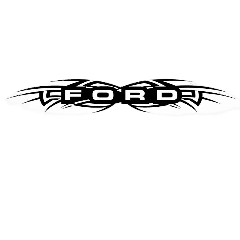 Center of windshield ford sticker 4in wide 11 inch long waterproof decal