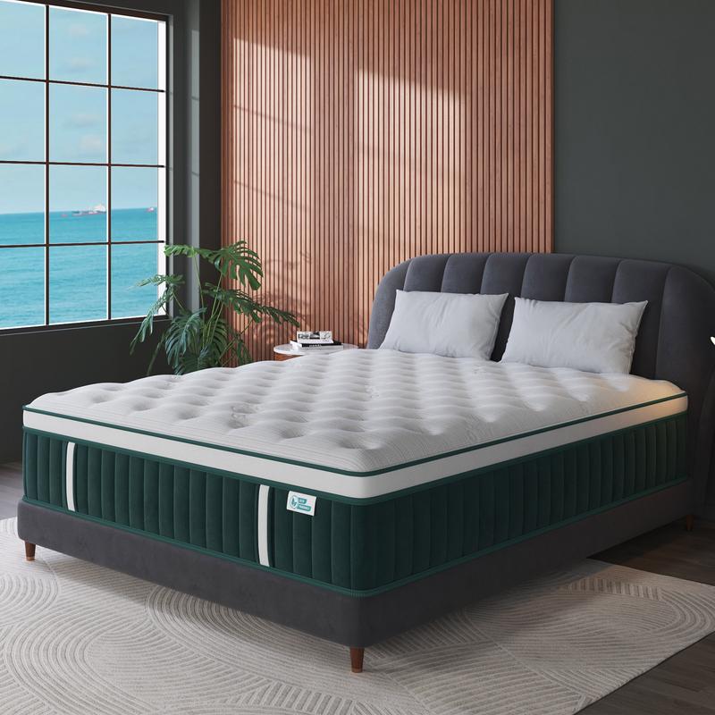 12/14Inch Mattress Twin Full Queen King Size Memory Foam Ergonomic Design Medium Firm Hybrid Mattress with Pocket Springs Gel Memory Foam for Luxurious Comfort