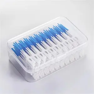 150/200pcs Interdental Silicone Brushes Dental Toothpicks Brush Between Teeth Silicone Toothpicks With Thread Oral Cleaning Tool