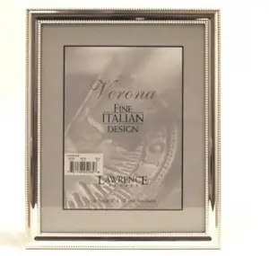 212 MAIN 8x10 Classic Heavyweight Metal Frame, Silver-Plate with Delicate Beaded Edge, Baby & Maternity Wall/Table Top Decor