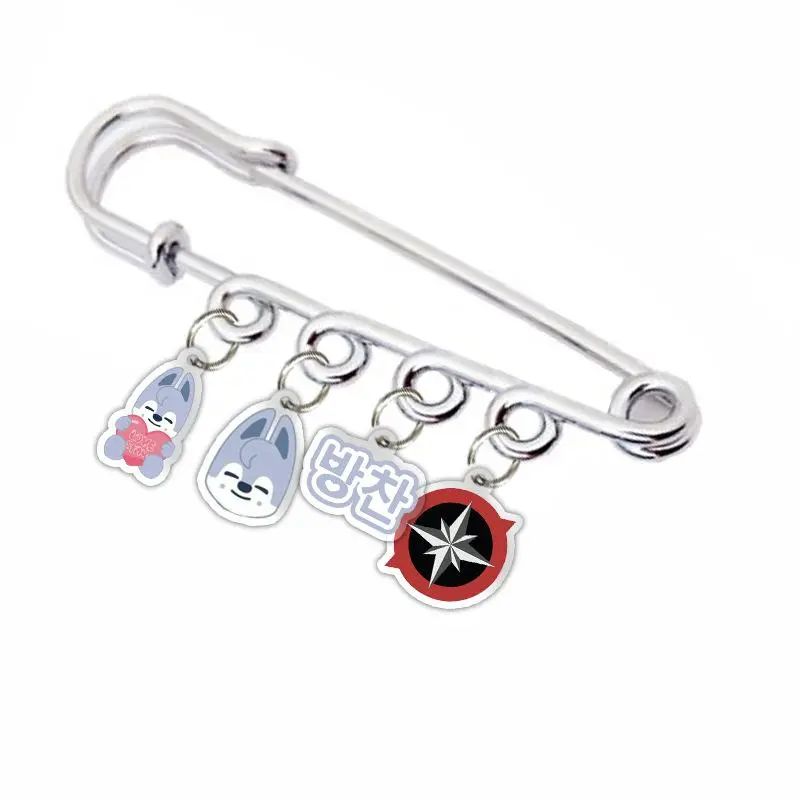 SKZ Stray Children Cartoon Acrylic Star Keychain, Portable Mini Key Holders, Backpack Decorative Fan Gift for DIY Specialty Supplies Enthusiasts
