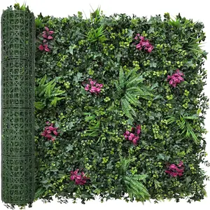 Artificial Hedge Panels Greenery Wall: 40''x120'' UV-Anti Grass Wall Backdrop  Fence Screen, Faux  Panels for Outdoor Indoor Patio, Birthday, Wedding Green Decor