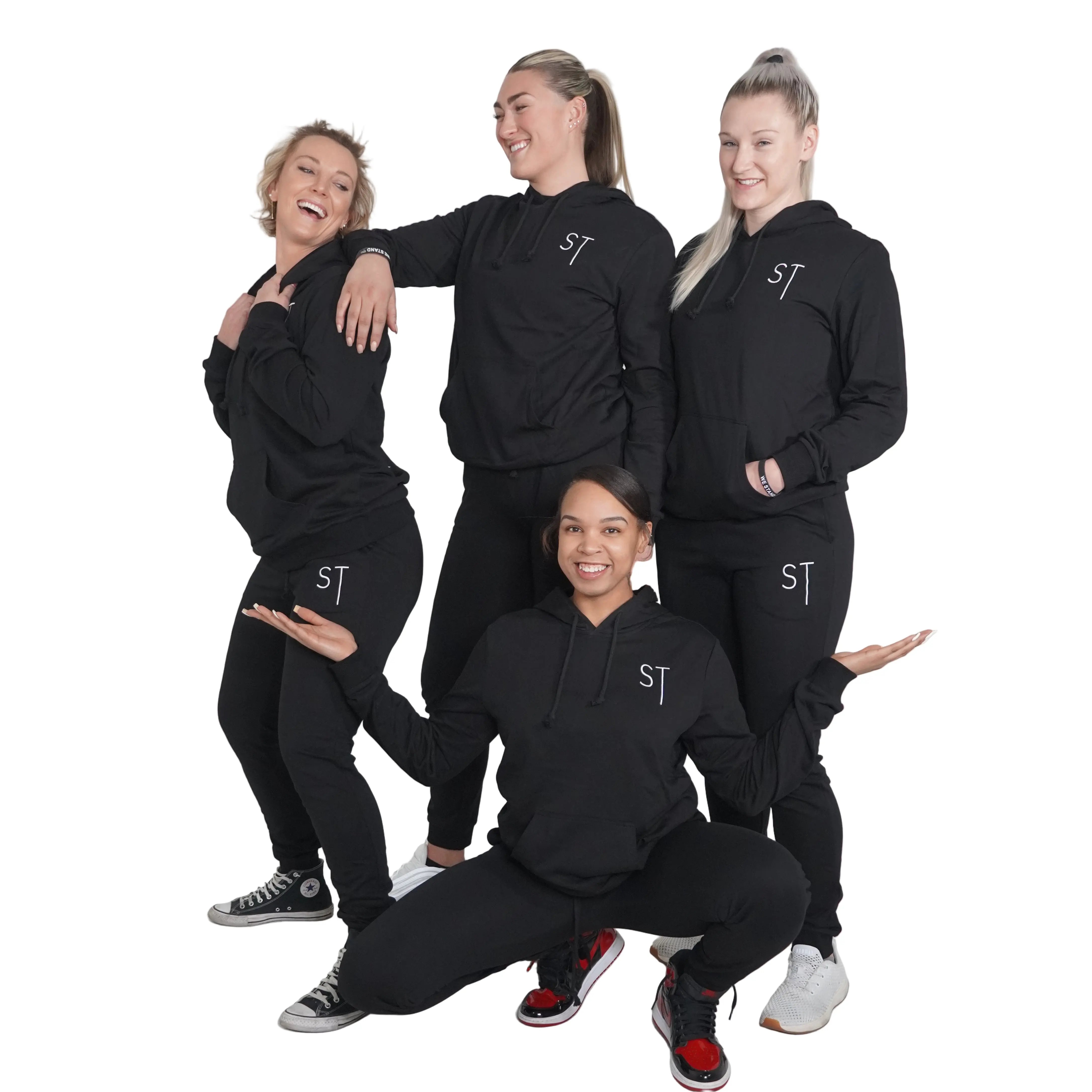 SlimTall Tracksuit, Black and White