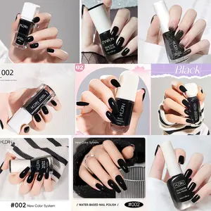 KUDAN Black Series Water-Based Quick-Dry Peel-Off Nail Polish, Non-toxic, Perfect for Commute & Various Occasions, Ideal Gift, Suitable for Students