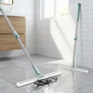 Magic Broom Sweeper Silicone Air Broom with Adjustable Long Handle for Efficient Cleaning of Floors Bathrooms Kitchens Windows Glass Water Pet Hair