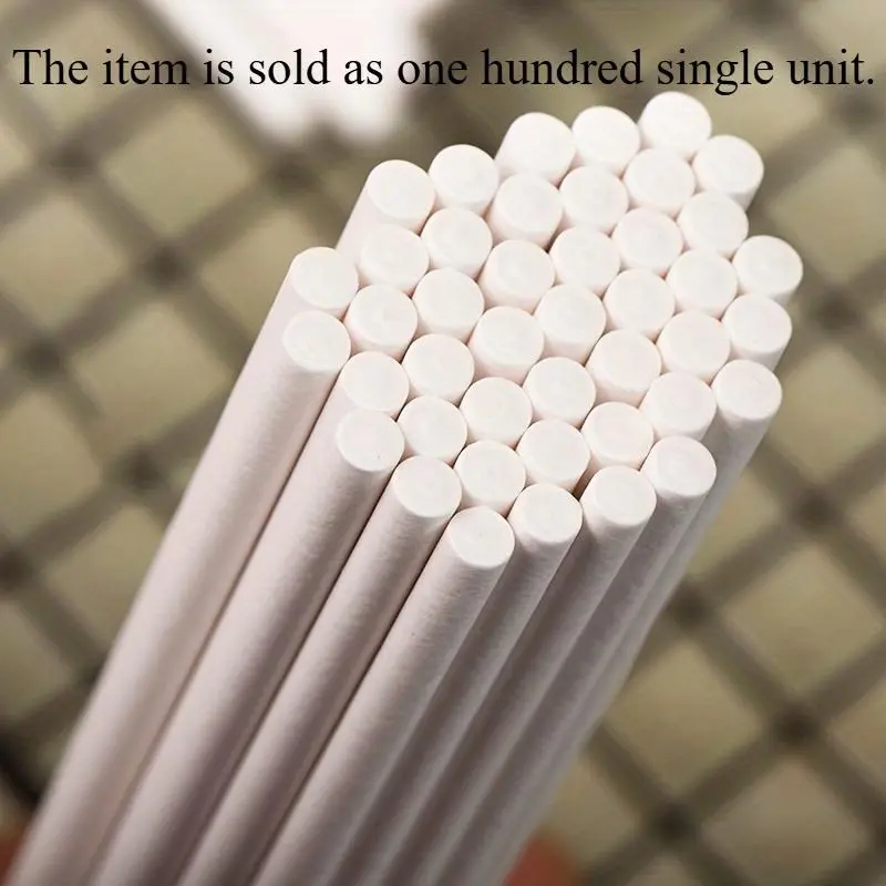 100pcs, Disposable White Kraft Paper Cake Pop Sticks, Disposable Products, Party Supply - for Cake Decorating, Party Weddings, Desserts - DIY Chocolate, Cheese Stick Baking Tools - Kitchen Gadgets and Accessories for Home Kitchen Supplies
